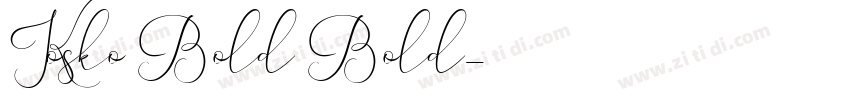 Kosko Bold Bold字体转换
